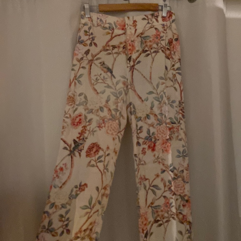 Zara Cottagecore Wide Leg Pants